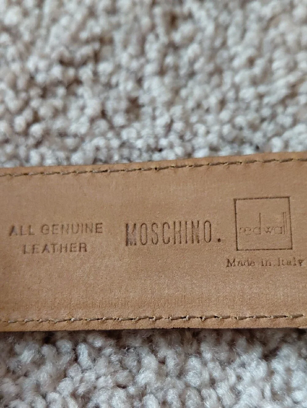 Moschino Black Leather Belt with Silver Heart Buckle